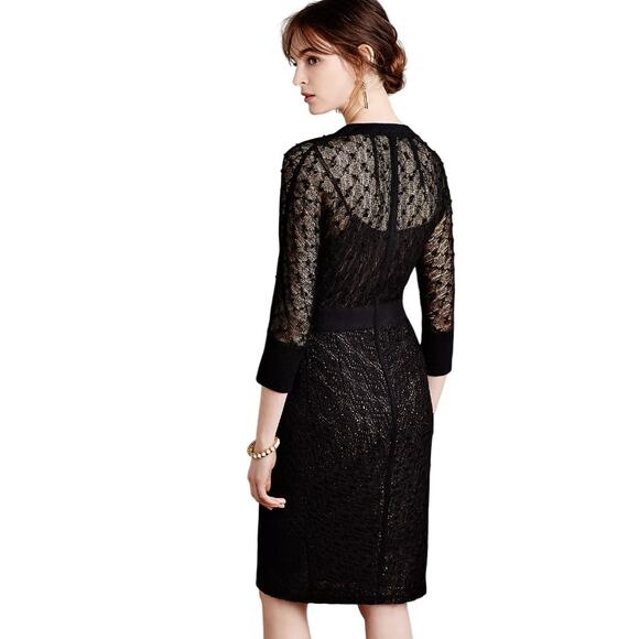 Beguile by Byron Lars Black Mona Button Down Pencil Dress - Picture 4 of 11